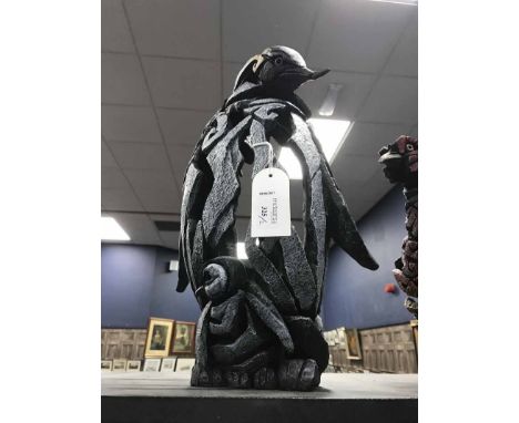 CONTEMPORARY CLAY SCULPTURE OF A PENGUINtogether with a similar sculpture of a pheasant