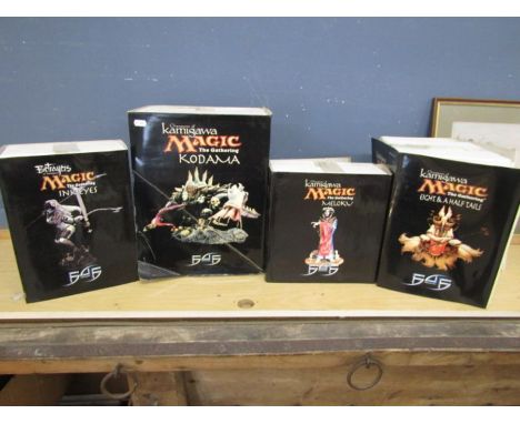 4 Kamigawa magic the gathering figures, boxed
