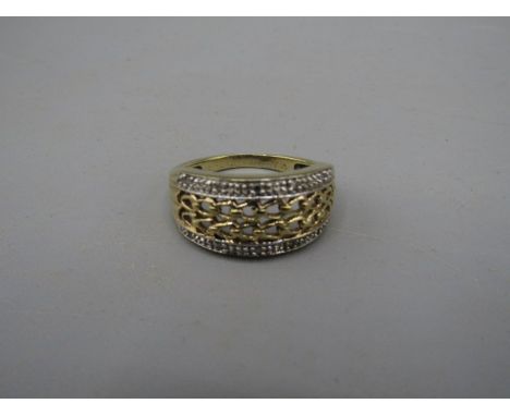 9ct gold ring marked 375 DIA 4.39 gms size N