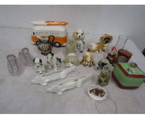 Goebel dog, campervan money box etc