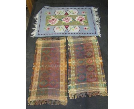 3 vintage small rugs