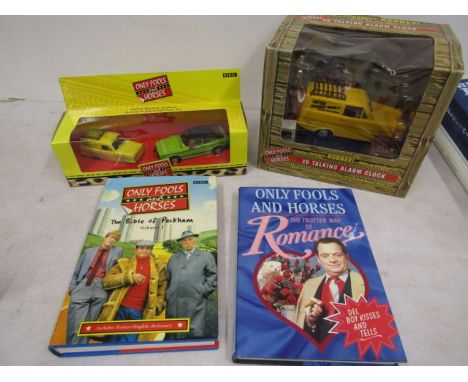 Only Fools &amp; Horses boxed talking alarm clock, Boxed Capri and Reliant van and 2 books