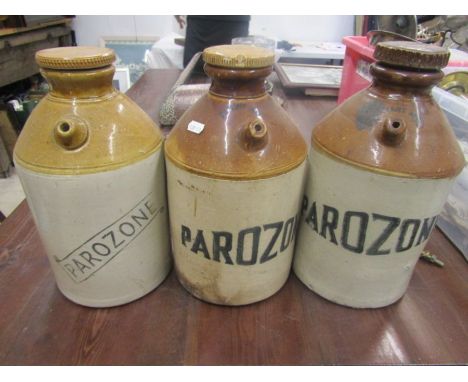 3 vintage parozone stoneware bottles
