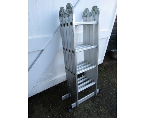 Folding alloy ladder