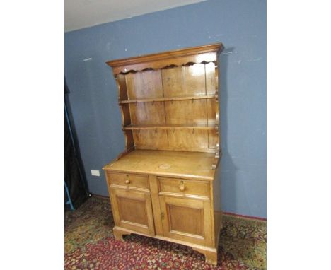 Vintage pine dresser with 2 drawers, 2 cupboard doors and key H188cm W111cm D57cm approx&nbsp;