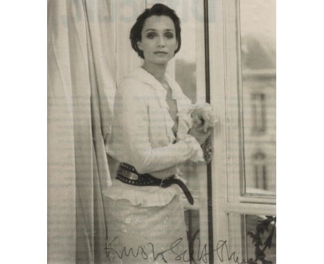 Kirsten Scott signed 6x5 photo card. Scott Thomas DBE is a British actress who also holds French citizenship. A five time BAF