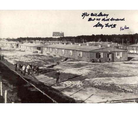 The Great Escape 8x12 photo of Stalag Luft III signed by the late Ken Rees who participated in the Great Escape and was actua