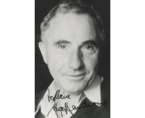 Actor, Nigel Hawthorne signed 6x4 black and white photograph dedicated to Claire. Hawthorne CBE (5 April 1929 - 26 December 2