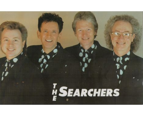 The Searchers multi signed 6x4 photo/card. The Searchers were an English Merseybeat group who emerged during the British Inva