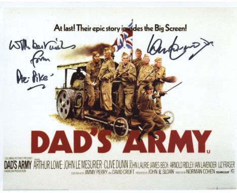 Dads Army 8x10 comedy photo signed by actor Ian Lavender as Private Pike. Good condition. All autographs come with a Certific