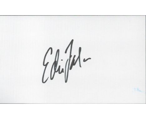 Actor, Edie Falco signed 5x3 white card signed in black marker pen. Falco (born July 5, 1963) is an American actress who is b