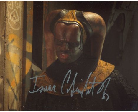 Star Wars The Mandalorian 8x10 photo signed by actor Isaac C Singleton Jr who played a Twi'lek doorman. Good condition. All a
