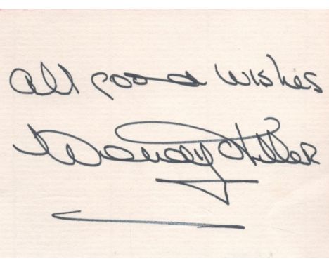 Actor, Wendy Hiller signed 6x4 white page cutting with inscription in black ink. Dame Wendy Margaret Hiller, DBE (15 August 1