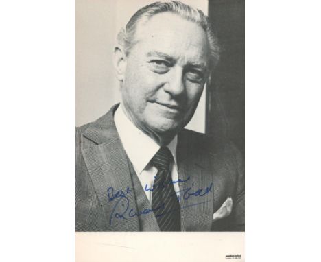Actor, Richard Todd signed 6x4 black and white photograph. Todd OBE (11 June 1919 - 3 December 2009) was an Irish British act