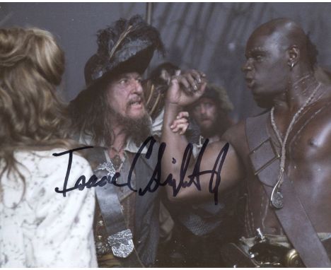Pirates of the Caribbean movie 8x10 photo signed by actor Isaac C Singleton Jr who played the Bosun. Good condition. All auto