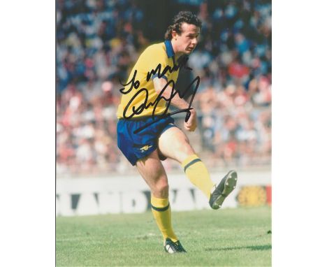 Football, Liam Brady signed 10x8 colour photograph pictured during his time playing for Arsenal FC. Good condition. All autog