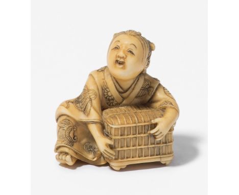 AUF DIESES LOS KANN NICHT GEBOTEN WERDEN /&nbsp;THIS ITEM IS NOT LEGAL TO SELL IN THE UK/EU:&nbsp;Netsuke Japan, 19.Jh. Elfen