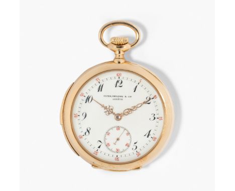 Patek Philippe, Gold-Taschenuhr mit Minutenrepetition, um 1905 Glattes, signiertes 750 Gelbgold-Lépinegehäuse Nr. 256677, 45 