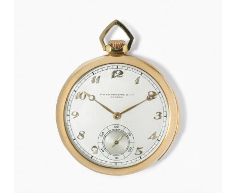 Patek Philippe, Taschenuhr mit Minutenrepetition, um 1930Glattes, signiertes 750 Gelbgold-Lépinegehäuse Nr. 273579, 45 mm, 67