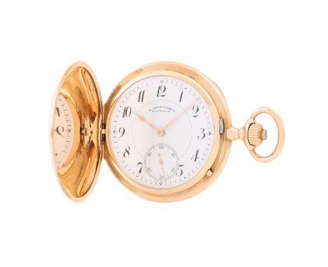 A. LANGE & SÖHNE Goldsavonette Taschenuhr. Roségold 18K, inkl. Staubdeckel, Gehäusenummer 63322, Staubdeckel signiert "Felsin