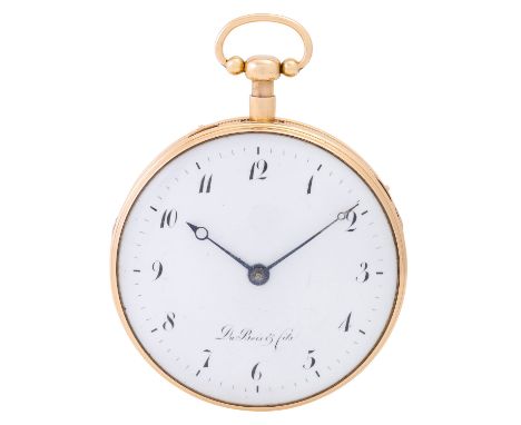 DU BOIS & FILS antike, große komplizierte Taschenuhr mit Viertelrepetition und Musikspielwerk. Roségold 18K, Staubdeckel Meta