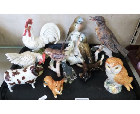 Goebel and Karl Enz bird figures, Beswick owl and grey wagtail etc.(10)