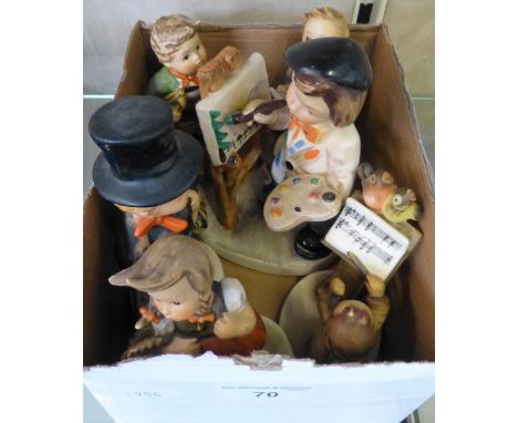 Six Hummel figures including An Artist by Friedel