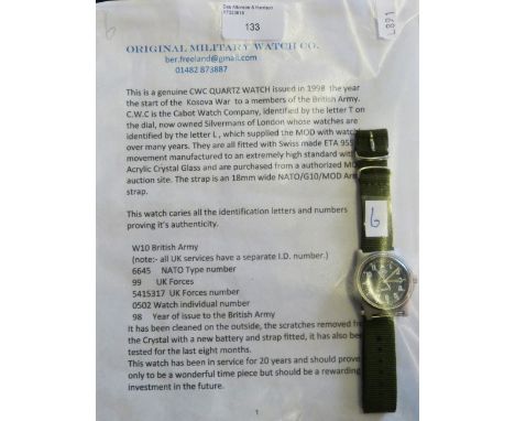 CWC - A British Army quartz wristwatch, ETA movement, circa 1998