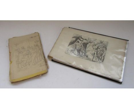 After Sisto 1581-1647 and others: a collection of Biblical prints, possibly C18th or earlier (28) and a sml. qty of C19th Ame