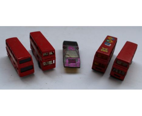 Large collection of playworn diecast cars, trucks, etc incl. Corgi, Matchbox and Dinky 
