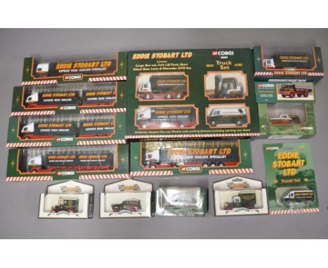 Collection of Eddie Stobart related die-cast vehicle models, mostly by Corgi. See photos for codes, incl. a 1/36 Mini rally c
