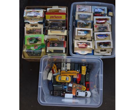 A large collection of mostly boxed die-cast vehicle models from Lledo, Matchbox, Corgi etc. Also includes a Meccano Evolution