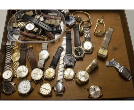 Collection of Gents quartz, manual and automatic wrist watches, incl. Most Direct Reader, Bulova Accutron, Majex, Emperor, Re