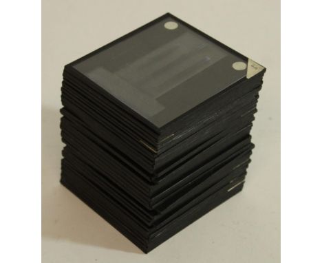 Collection early to mid C20th magic lantern monochrome slides, all related to fishing and including promotional and informati