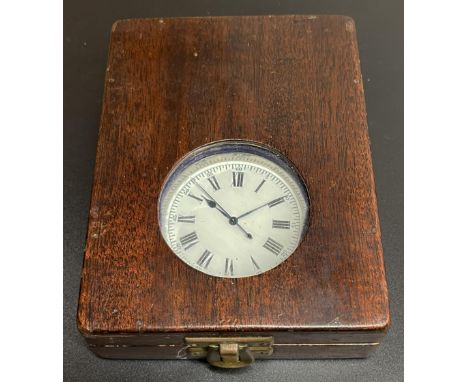 C20th Tissot Deck Watch, Swiss chrome cased watch with white Roman dial, Arabic five minute divisions and sweep seconds, scre