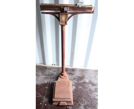 Cast iron set of W&amp;T Avery platform or Doctors scales model P2613 