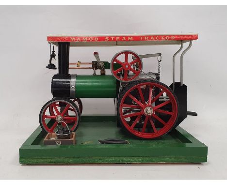 Mamod TE1A steam tractor on wooden base&nbsp;