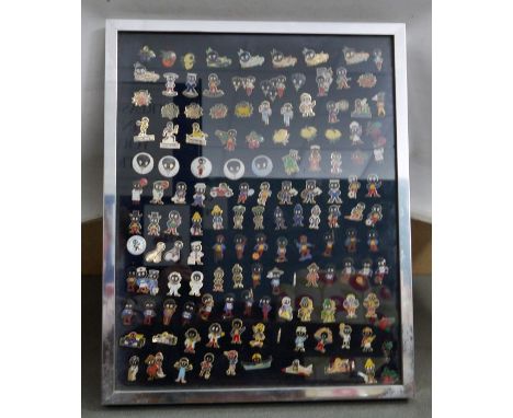 Approximately 120 Robertsons Golly badges, mounted and framed These items are listed on the basis they are illustrative of a 