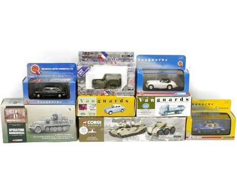 Quantity of diecast model cars to include Corgi Classics 69901 British Army Centurion MKIII Tank + Saladin Armoured Car, Corg