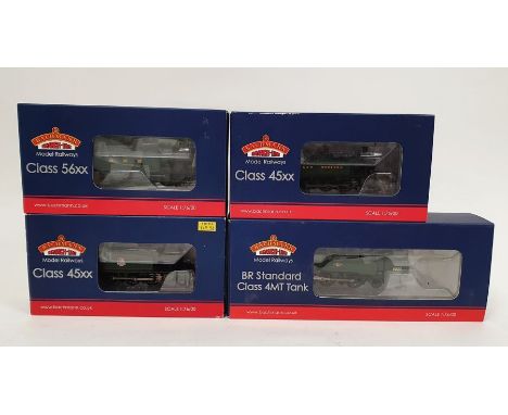 Four Boxed Bachmann Branch-line 1:76/00 gauge scale model railway locomotives to include 32-353 BR standard class 4MT tank 80
