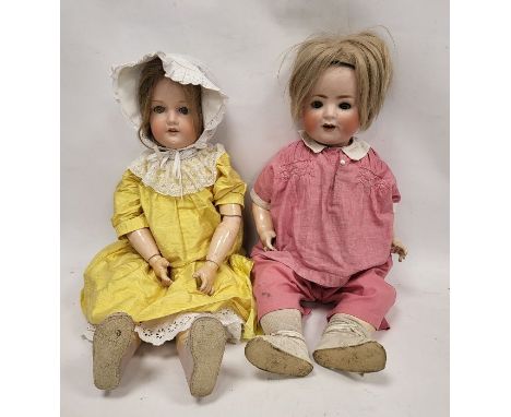 Large Porzellanfabrik-Burggrub (German) bisque head doll, numbered 169/9, with composition limbs and body, blonde hair and bl