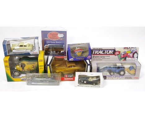 Quantity of boxed diecast model cars to include Burago 1/24 scale Porsche 356 B Coupe, Corgi 57501 Cadbury's creme egg, Saico