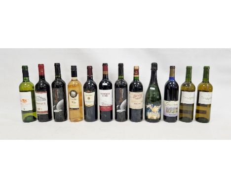 Twelve bottles of assorted wine including two Baturrica Gran Reserva 2010 Tarragona, Chateau Lafon 1997 Medoc, Chilean Chardo