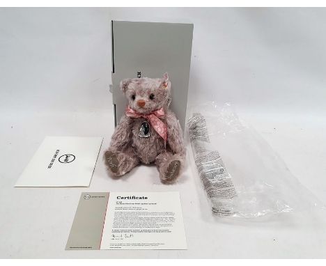 Steiff limited edition 'The Royal Platinum Wedding' bear, 543/1947, grey, 30cm, with medallion, certificate and box&nbsp;