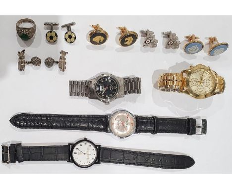 Collection of gentleman's wristwatches, including: Citizen Quartz Chronograph, Avi-8 Automatic, Unigate Humphrey, a boxed 196