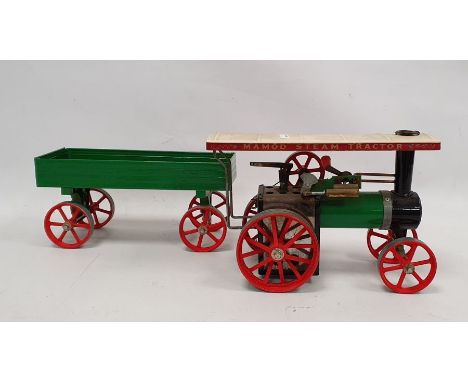 Mamod TE1A steam engine tractor&nbsp;and a Mamod trailer&nbsp;