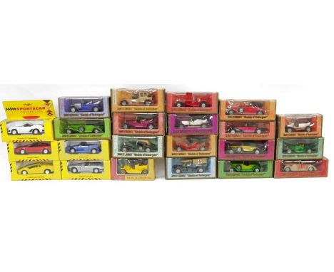 Quantity of boxed Matchbox Models of yesteryear and Maisto Sportcar collection diecast model cars to include Matchbox Models 