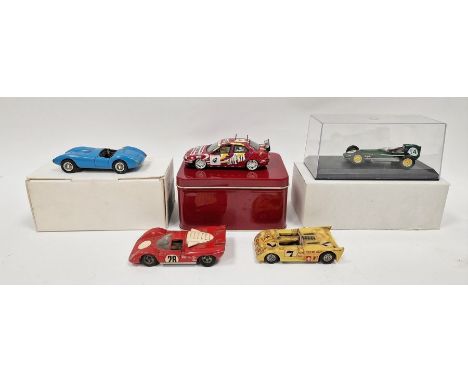 Five Diecast model cars to include Solidi 1/43 scale Alfa Romeo 156 Superturismo G. Giovanardi in metal tin, Echoes Frazer Na