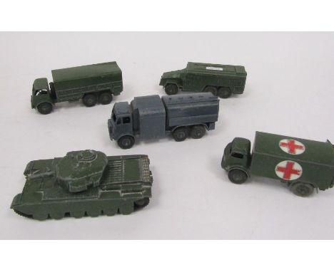 Dinky Toys military diecast model cars to include 677 Armoured Command Vehicle, Supertoys 689 Medium Artillery Tractor, 642 P