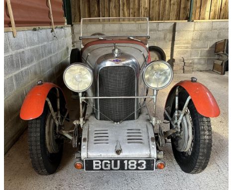 1934 Lagonda Rapier  Registration number BGU 183  Chassis number D10671  Red and aluminium with a tan interior Brooklands sty